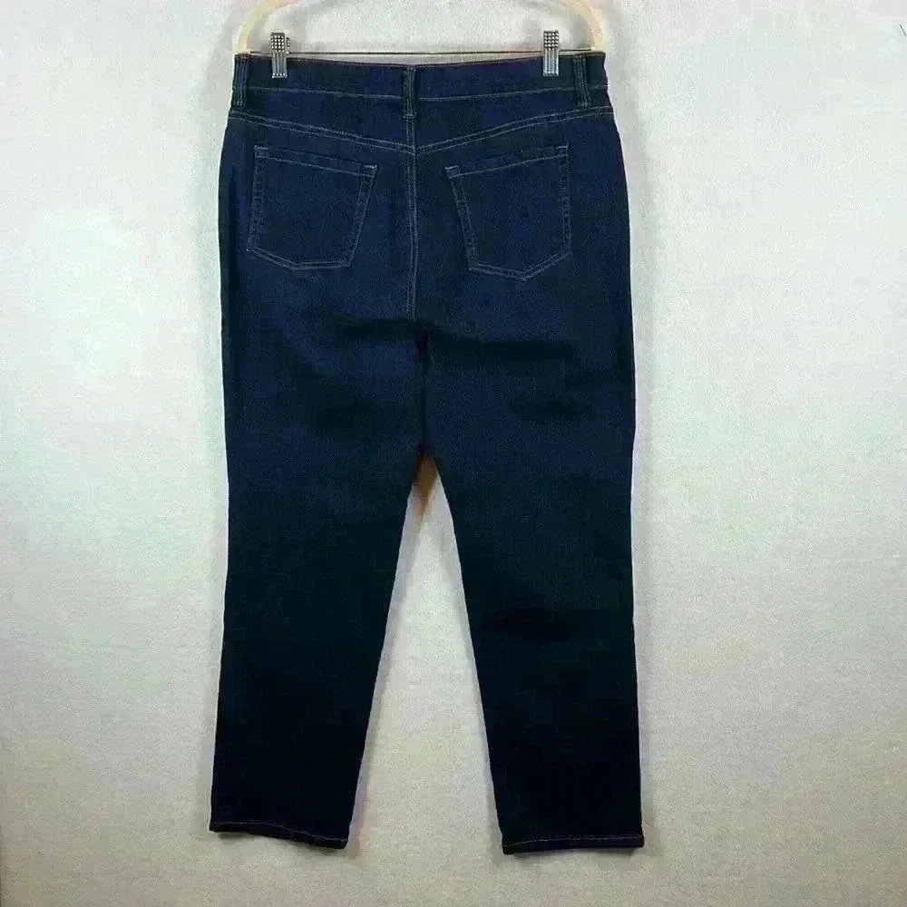 Style & Co Women’s Jeans Size 12P Dark Blue Wash High Rise Straight Leg - Picture 3 of 11